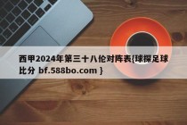 西甲2024年第三十八伦对阵表{球探足球比分 bf.588bo.com }